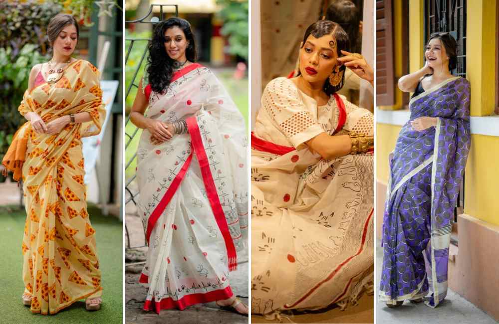 Quirky Block-Print Sarees