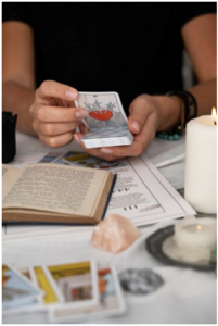 Tarot reading cards