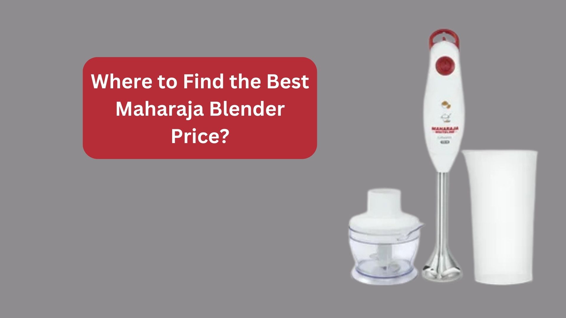 Where to Find the Best Maharaja Blender Price