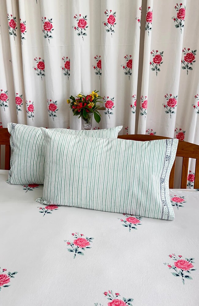 Hand Block Pillow Cases, Pillow cases, hand block pillow covers online, pillow covers online at affordable price